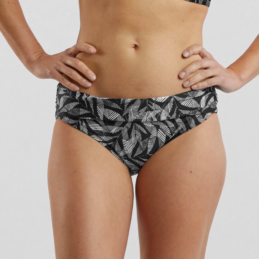 Prana Marta Black Springtime Bikini Bottoms Size Small